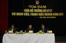 Bộ trưởng Đinh La Thăng tọa đàm với Thanh niên Ngành GTVT