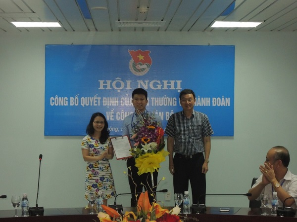 Hôị nghị Công bố Quyết định công nhận Bổ nhiệm Bí thư Đoàn thanh niên Tổng công ty Bảo đảm an toàn hàng hải miền Bắc.
