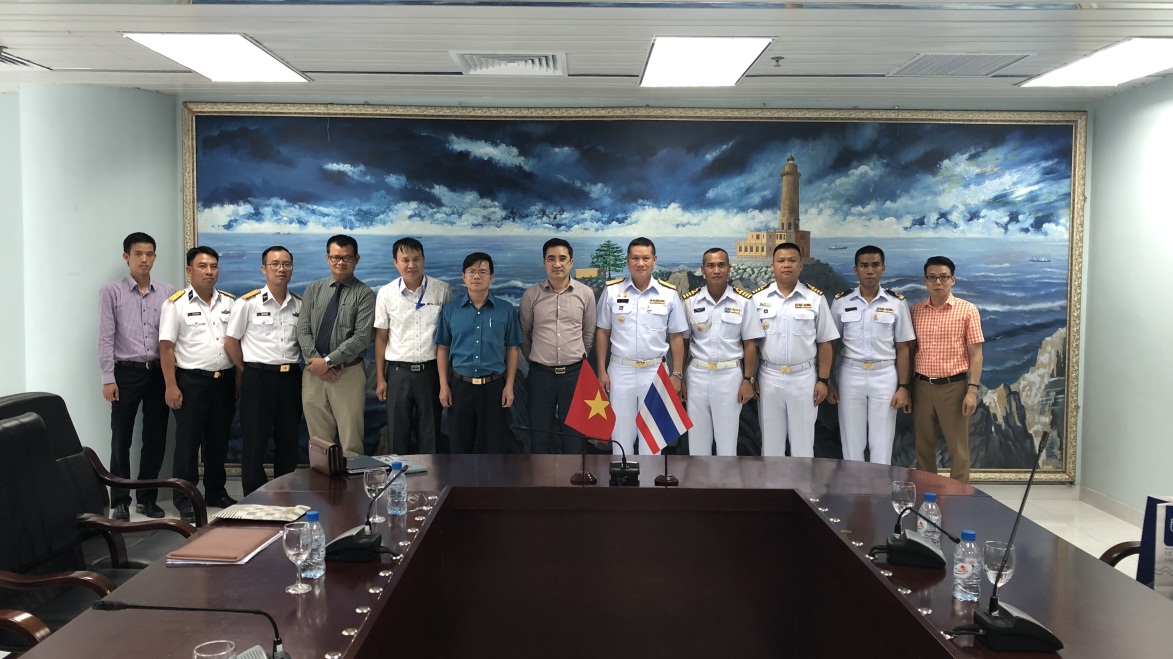 Đoàn Cục Thủy đạc Hải quân Hoàng gia Thái Lan thăm và làm việc tại Tổng công ty Bảo đảm an toàn hàng hải miền Bắc
