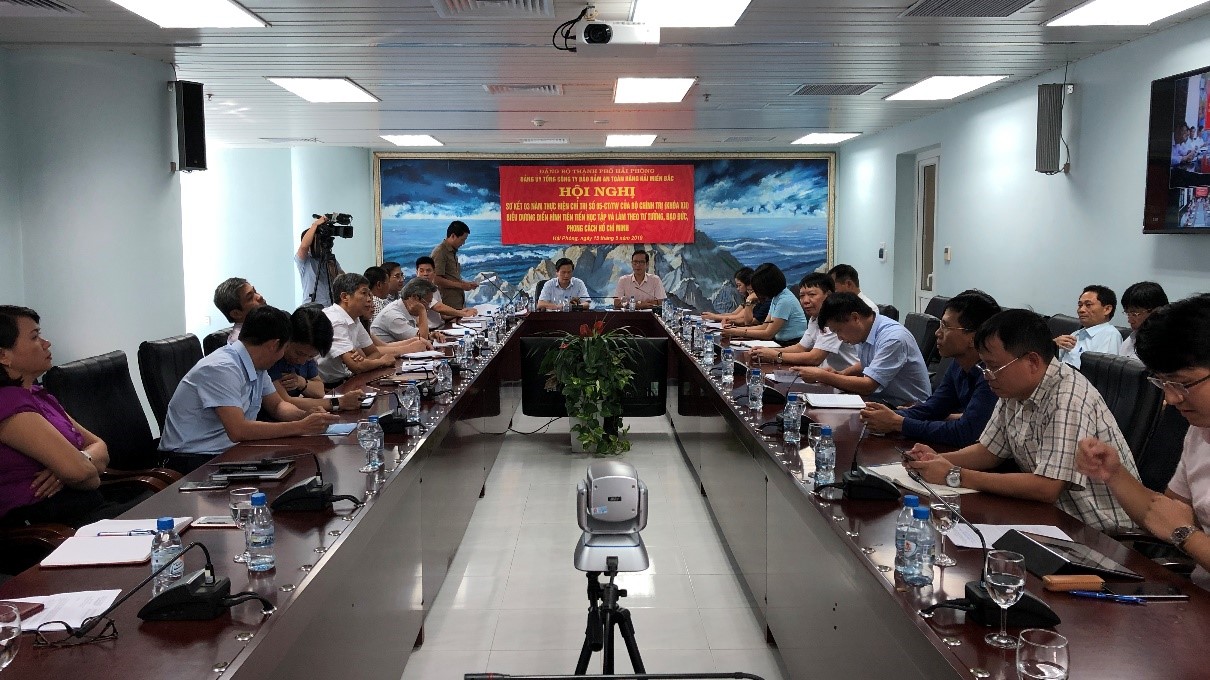 Đảng ủy Tổng công ty Bảo đảm an toàn hàng hải miền Bắc tổ chức Hội nghị trực tuyến sơ kết 03 năm thực hiện Chỉ thị số 05 - CT/TW của Bộ Chính trị (khóa XII), biểu dương điển hình tiên tiến học tập và làm theo tư tưởng, đạo đức, phong cách Hồ Chí Minh