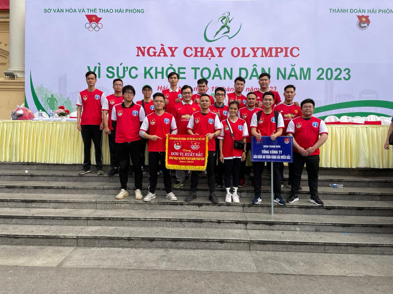 Đoàn thanh niên Tổng công ty Bảo đảm an toàn hàng hải miền Bắc tham dự “ Ngày chạy Olympic vì sức khỏe toàn dân thành phố Hải Phòng  năm 2023”